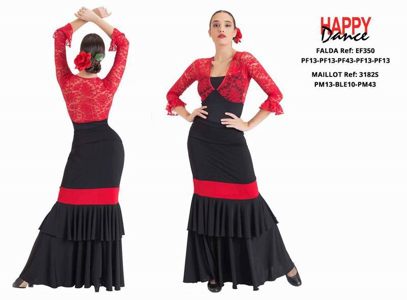 Happy Dance. Jupes de Flamenco pour les Entrainements et Représentations. Ref. EF350PF13PF13PF43PF13PF13